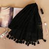 Women Fashion Plain Lace Floral Patchwork Viscose Shawl Scarf Luxury Brand Laser Cut Long Size Bufandas Muslim Hijab Wrap Snood
