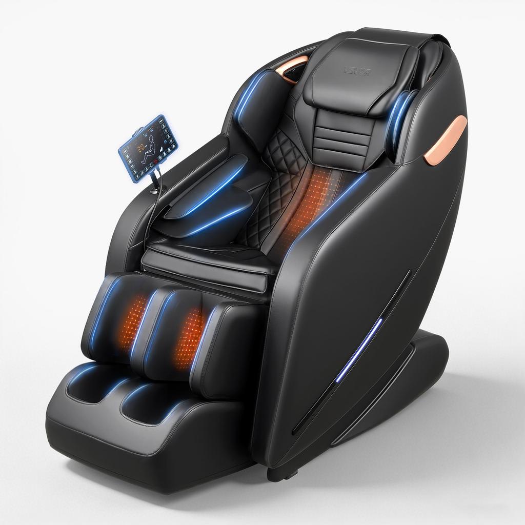 VEVOR Massage Chair, 3D Zero-Gravity Full Body Massage Chair with Extendable Footrest, Automatic Modes, Airbags, Waist & Leg Heating