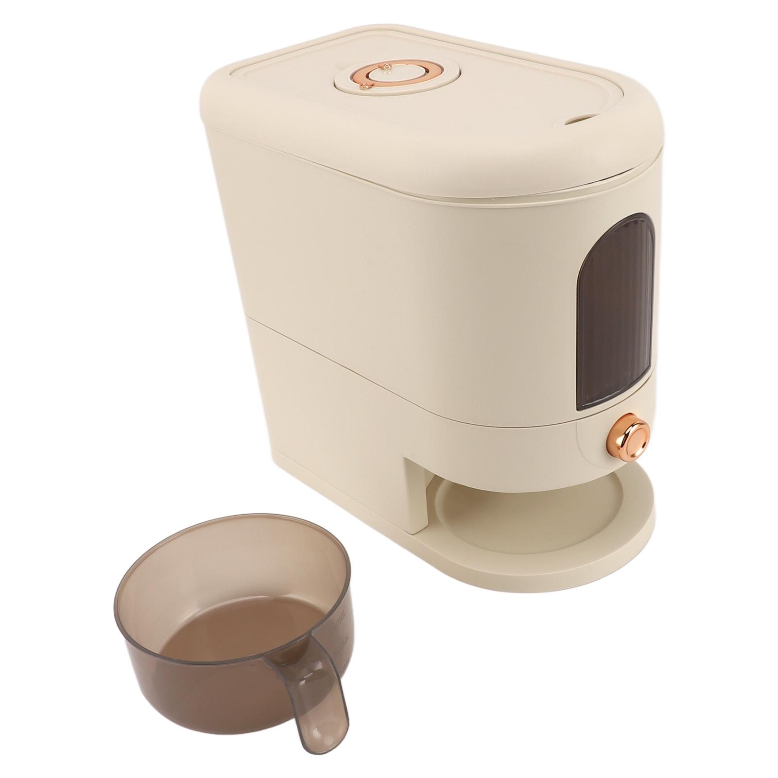 

Rice Dispenser Large Capacity Transparent Window Airtight Dry Food Storage Container for Flour S 11.0lb Capacity бежевый