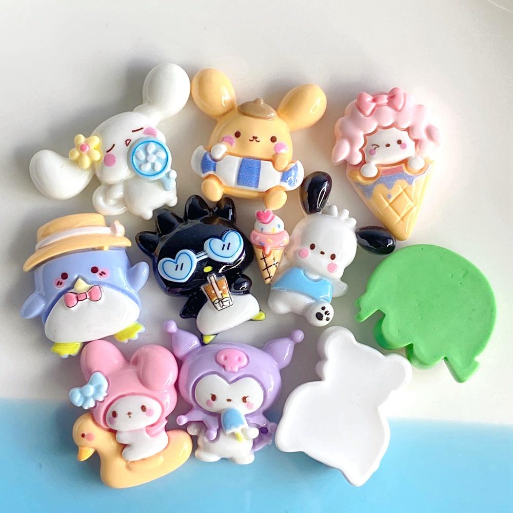 Cute Cartoon Animal Resin Accessories For Diy Phone Cases And Hair Accessories