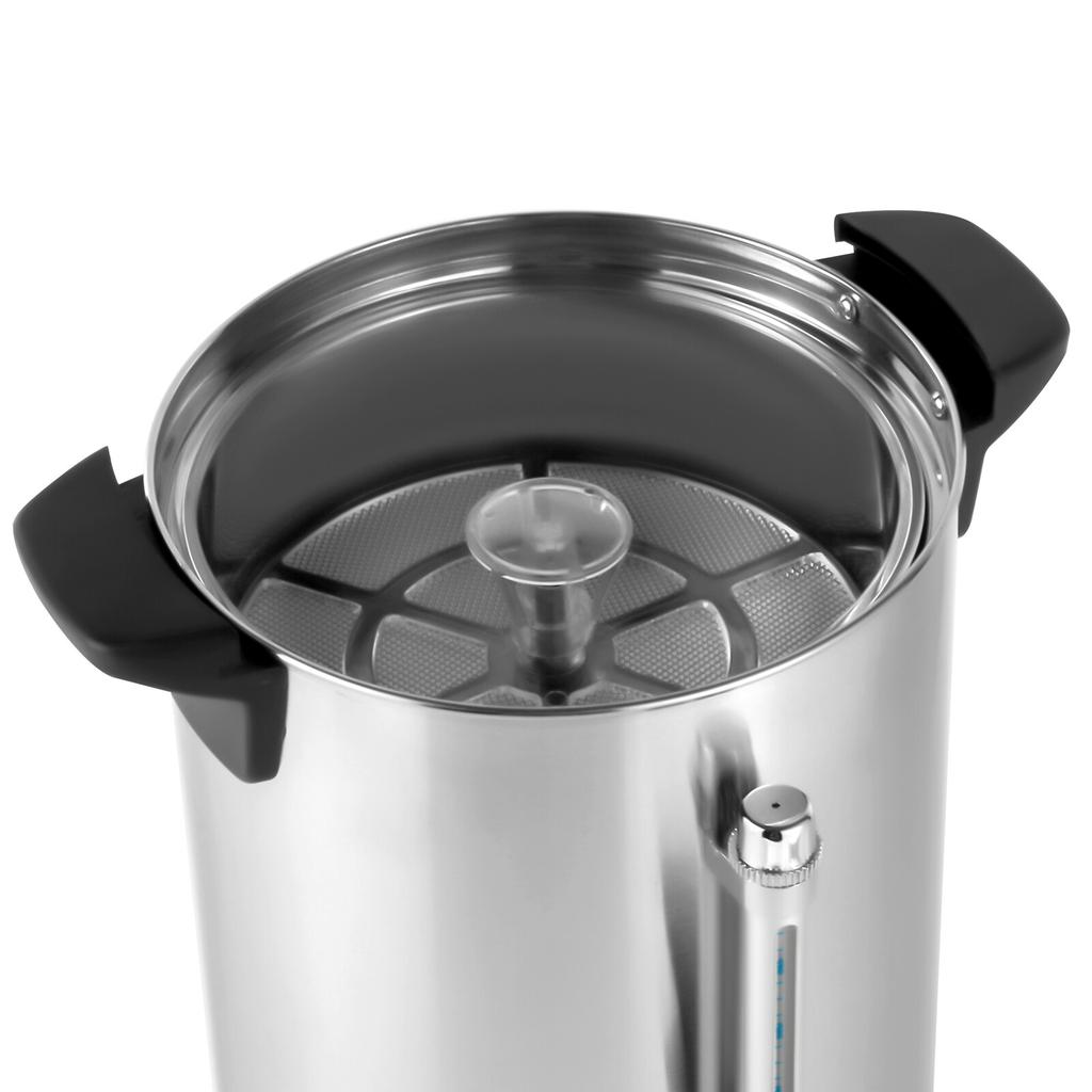 8L Commercial Electric Hot Water Boiler Coffee Urn Stainless Steel Tea Dispenser 30-110C Keep Warm Catering Buffet