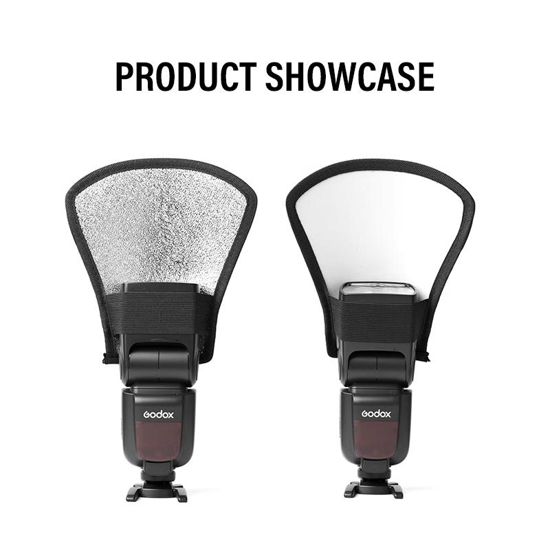 2 PCS Photo Flash Light Reflector For Nikon Sony Cameras and Other Camera 2-in-1 Camera Flash Diffuser Softbox Reflector
