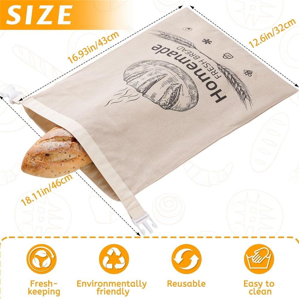 1 Packung Bienenwachs Brottaschen für Sauerteig, Wiederverwendbare Bio-Leinen Bienenwachs Brottasche für Hausgemachten Sauerteig 17 x 12,6 Zoll Lebensmittelaufbewahrung Stofftasche