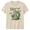 Stay Trashy Raccoon Funny Mothers Day Graphic TShirt