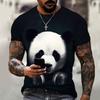 Funny Panda T-Shirts Animal 3D Print Streetwear Men Women Casual Fashion