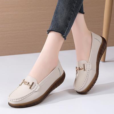 Γυναικεία Loafers Άνοιξη 2025, Νέα, Γνήσια Δερμάτινα, Άνετα, Μπαλαρίνα, Φθινοπωρινά, Casual Sneakers, Zapatos Mujer