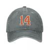 Sports Number  Jersey Fourteen Orange Baseball Cap Summer Hat Golf Wear Brand Unisex Cap Sailor Cap for Unisex Designer Unisex Womens