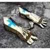 Medieval Hand Gloves Knight Gauntlet Gloves Golden Finish Gauge Fully Wearable