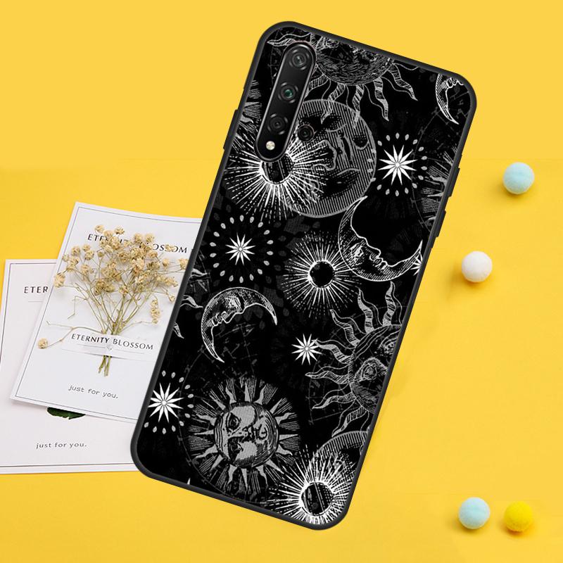 Crescent Moon Sun For Huawei Nova 7i 8i 11i 12i 12s 9 10 SE Y90 Y60 Y70 Y72 Y61 Y91 P30 P40 Lite P60 Pro Case
