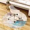 1pc Nautical Map Compass Ship Ocean Exploration Round carpet, Perfect for Decorating Chairs, Living Rooms, Or Bedrooms, for Living Room.083