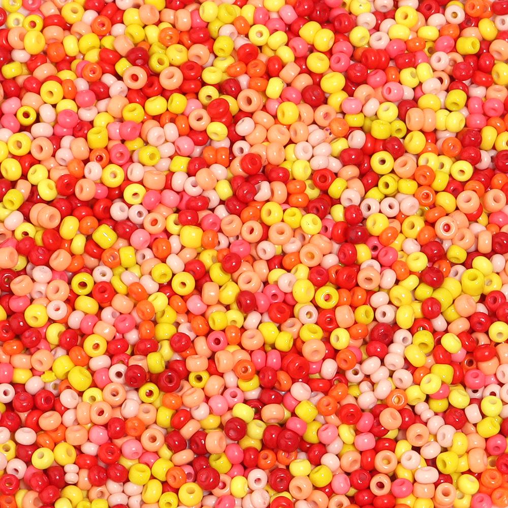 3mm Pink Orange Glass Seed Beads for Cross Stitch and DIY Jewelry Accessories