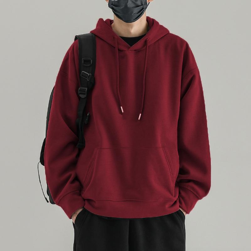 Men's Heavyweight Hooded Sweatshirt - Thick, Cozy & Trendy Long Sleeve Outerwear for Autumn/Winter