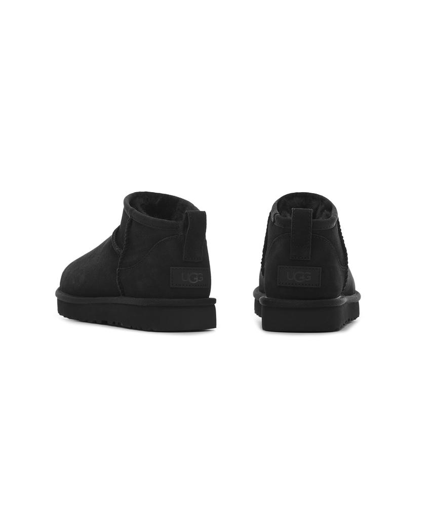 Ugg Suede Leather Mini Boots (Classic Ultra Mini) W - Black / 1116109Blk