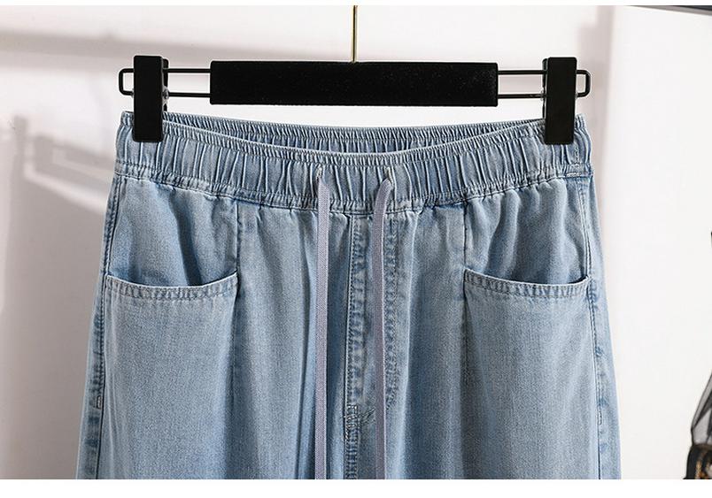 Women's High Waist Tencel Jeans - Spring/Summer Thin, Large Size, Slimming, Versatile Straight Leg, Loose Fit Pants