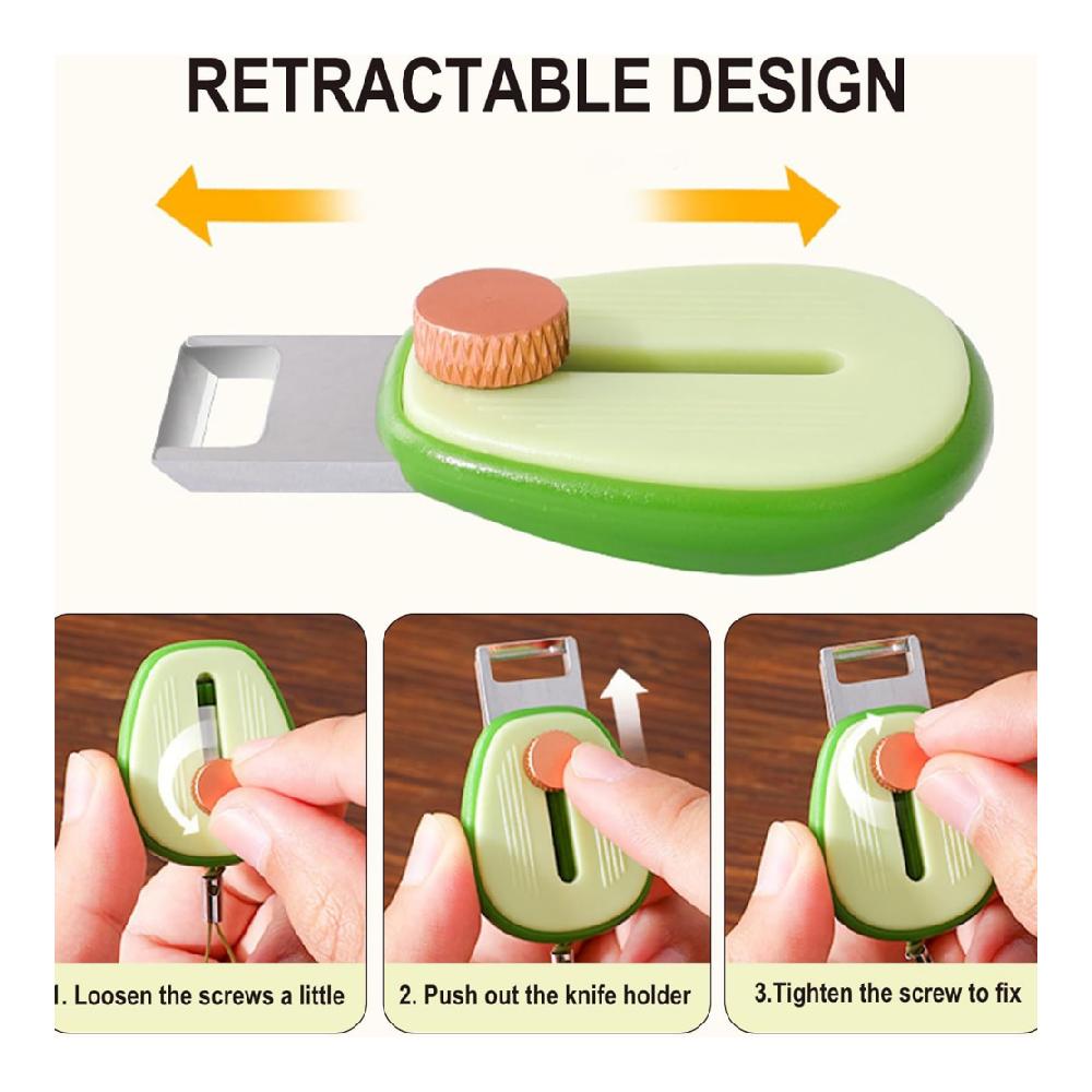 Avocado shaped fruit and vegetable peeler - stainless steel blade, portable keychain, suitable for apples, cucumbers, potatoes,