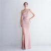 Fold Bead Craft Toast Suit Long Shoulder Thank You Banquet Slim Fish Tail Skirt Wedding Car Model Exhibition