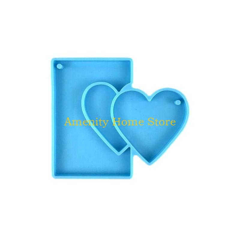 F26C Key Buckle Silicone Pendant DIY Crystal Dropper Mold Ornament Silica Gel Mold Ornament Jewelry Pendant Decoration Mold