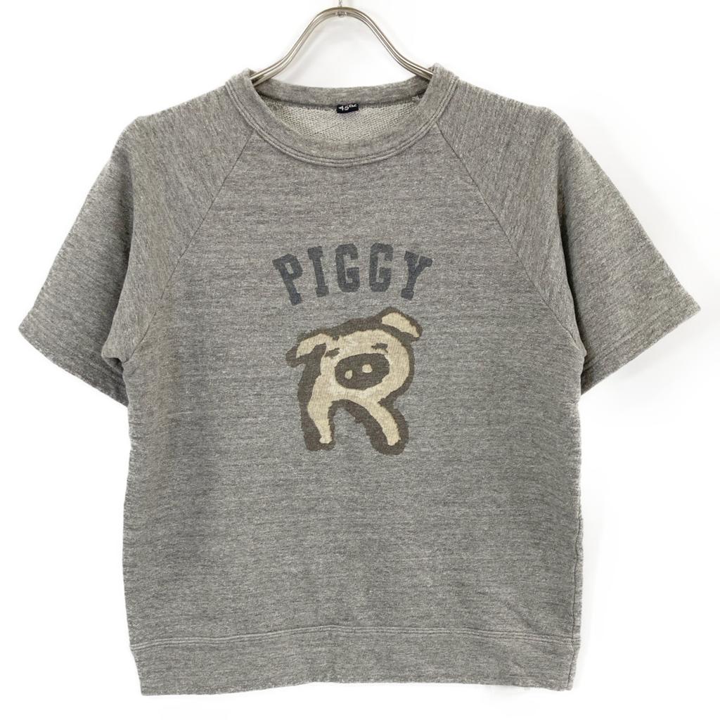 45R 70370112 Grey Garment Fleece Piggy R Print Laclan Sweat Top tops 3 grayUsed