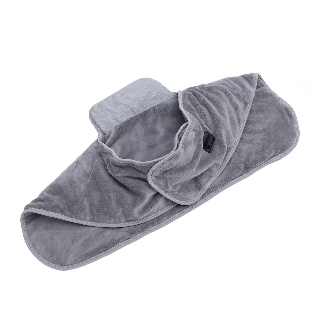 Neck and Shoulder Heating Wrap 3 Temperature Settings 3 Timers Velvet Heated Neck Shoulder Pad Gray