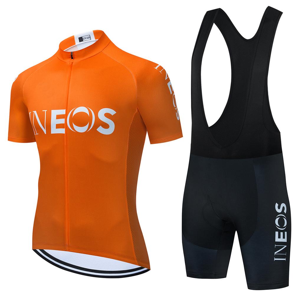 Black Red Gradient INEOS Bike Jersey Set Men's Cycling Clothing Summer MTB Team Clothes Short Sleeve Uniform Triathlon Suit 2026
