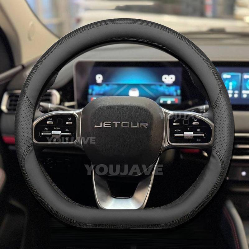 

Для Jetour X50 2024 2025 X50Plus Ультратонкая кожаная Автомобильная Накладка на Руль Антискользящая Декоративные Аксессуары для Салона