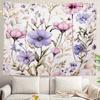 Elegant Floral Tapestry Wall Hanging Botanical Boho Art Print Decoration for Living Room Bedroom Accent