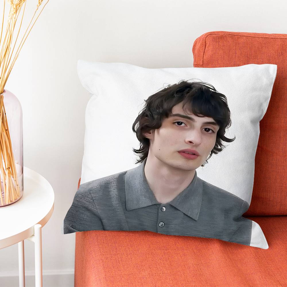 FFinn Wolfhard Mike Stranger Pillow Case Plush Fabric Soft DoubleSided Printed Sofa Warm Winter Home Gift Cushion Cover