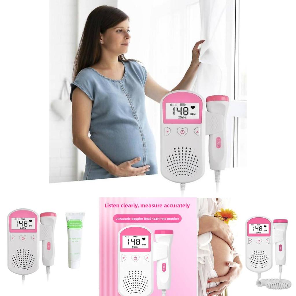 Baby Fetal Doppler Heartbeat Monitor With Sound Enhancement Gel For Expecting Moms