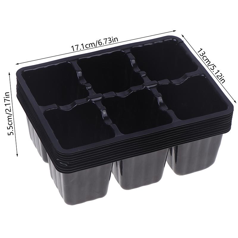 6/12 Holes Vegetable Seedling Pots Seedling Tray Garden Pots Durable Seed Germination Plant Flower Pots Grow Box For Planting
