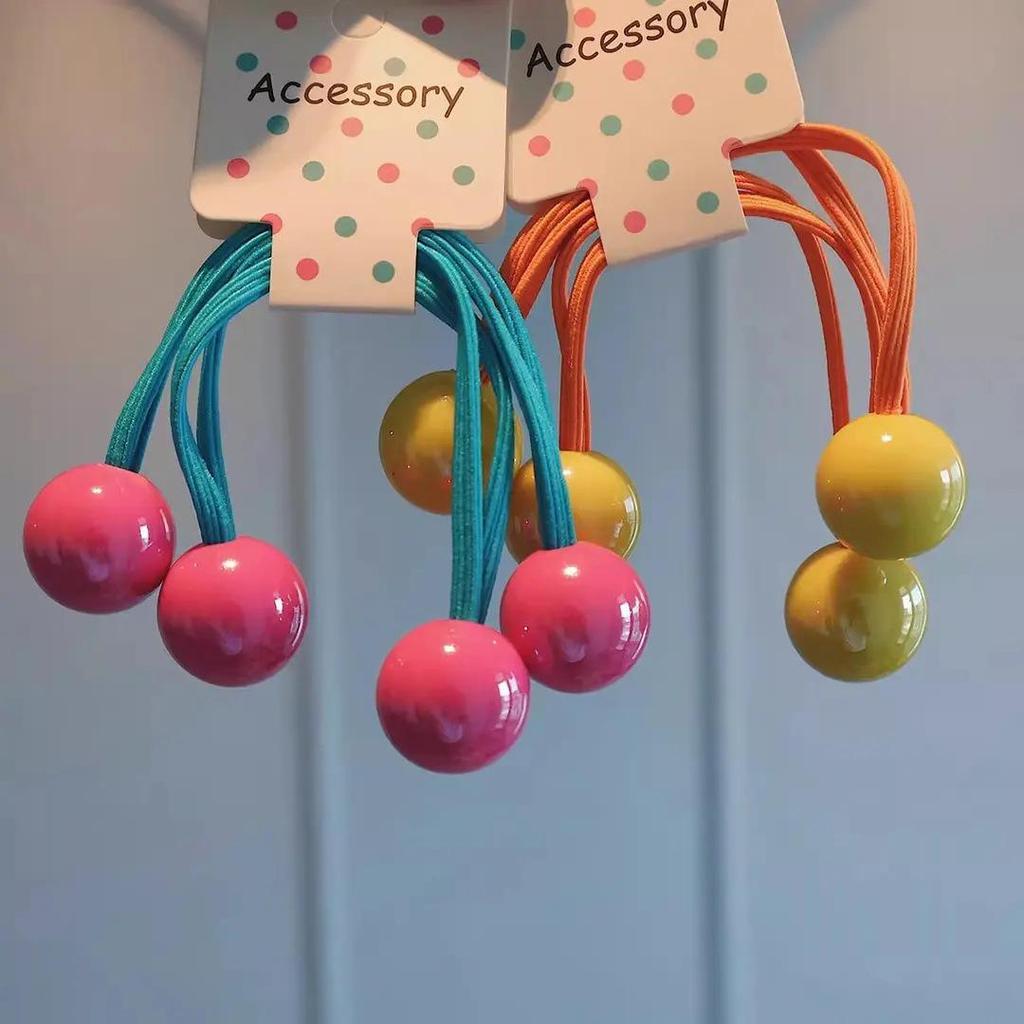 Newcomer Exclusive: Candy Round Double Ball Hair Tie for High Ponytails