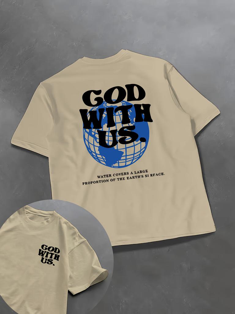 Creative Style Earth Letter Print 100 Cotton Men Woment Tshirt Summer Autumn Daily Outdoor Sports Casual Street Short Sleeve