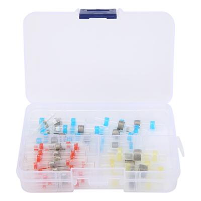 50PCS Schrumpfstoßverbinder Weiß Rot Blau Gelb Löten Wasserdichte Kabelverbindung