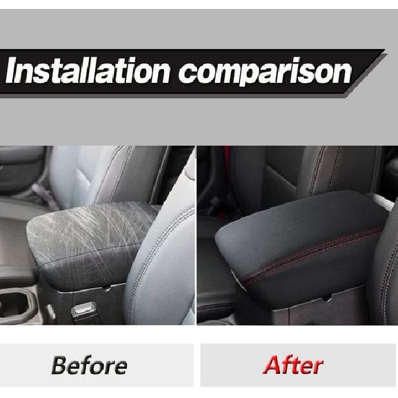 Leather Center Console Lid Armrest Cover Fit JEEP Wrangler JL JLU  2018-2024