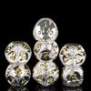 Cusdie Metal Solid DND Dices Pebbles Texture 7Pcs D4-D20 Polyhedral Dice Set for Role Playing Game Pathfinder Board Games TRPG
