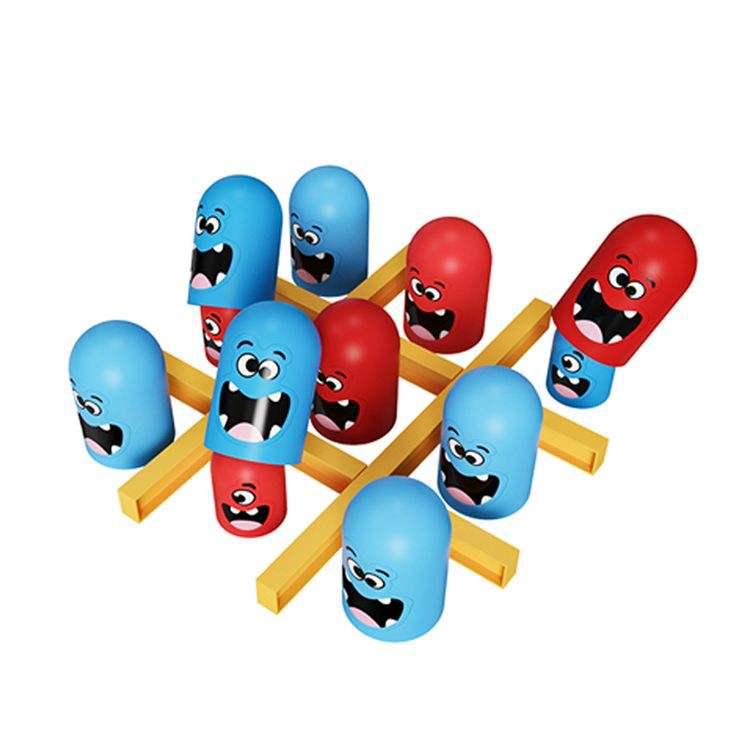 Cross Tic-Tac-Toe Stacking Cups: Two-Player Interactive Educational Board Game