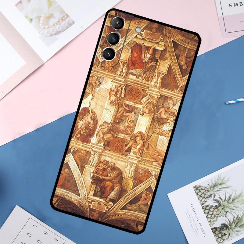 Michelangelo Art Case For Samsung Galaxy S25 Ultra S24 S23 S22 S21 Ultra S9 S10 Plus S23 FE S25 FE Back Cover