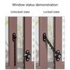 Durable Carbon Steel Window Door Support Lock Childproof Lock Window Restrictor Ensure Child Safety & Prevent Accidents