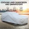 Funda Universal para Coche Completo Impermeable Antipolvo para Todas las Estaciones Recubrimiento de Película PE con Parasol Protector de Aluminio Reflejo de Rayos UV