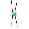 Bolo Tie Cowboy Costume Accessory for Men and Women Adjustable Length Vintage Metal Butterfly Pendant Necktie Necklace