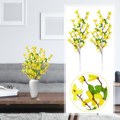 Kunstzijde Forsythia Bloem Voor Voordeur Nep Jasmijn Bloemen Huisfeest Bruiloft Dag Simulatie Muur Decoratie Geel