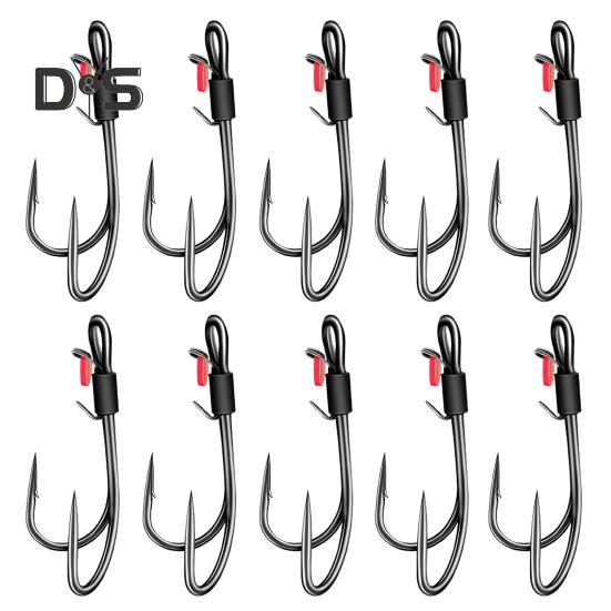 5/10 ks Dvojitý rybářský háček Heavy Duty Živé krevety Držák návnady Háček Ostnatý háček Sladkovodní Mořský rybářský háček Příslušenství k rybolovu