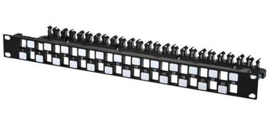 Panel de Conexiones 24 Puertos Lan Cat6A Stp 1U Para Rack de 19", Lvn127597