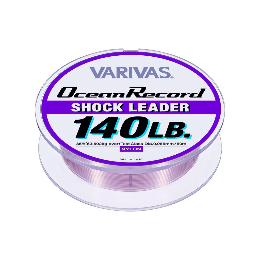 Morris VARIVAS Ocean Record Shock Leader Nylon 50m 140lb Misty Purple #35
