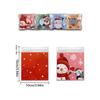 100Pcs Christmas Candy Cookie Gift Bags Self-adhesive Biscuits Snack Packaging Bags Xmas Party Decor Favors Plastic