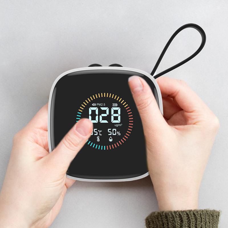 PM2.5 Detector Indoor Dust Detection Humidity Temperature Air Quality Detector Haze Smoke Dust Gas Analyzer Detector Portable
