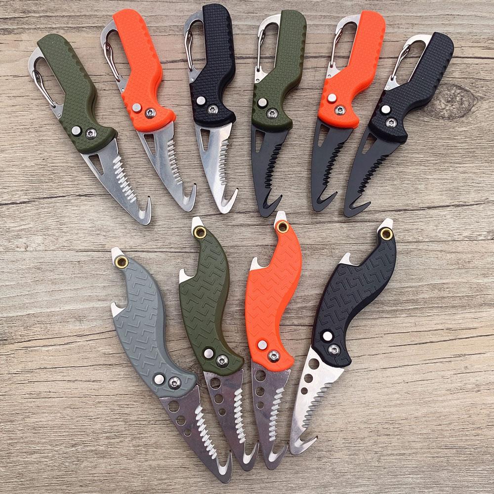 Portable Multi-purpose Keychain Open Box Knife, Quick Rope Cutter Car Emergency Daily EDC Cutting Tool