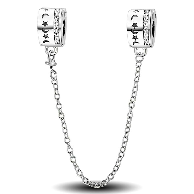 Copper Cute Star Moon Series Charms Beads Fit Diy Bracelet Bangle Making Gift Of High Quality Jewelry For Womens