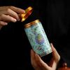 Flower Empty Tea Tin Can Mini Green Tea Canister Sealed Jar Tea Packaging Box  Candy Containers
