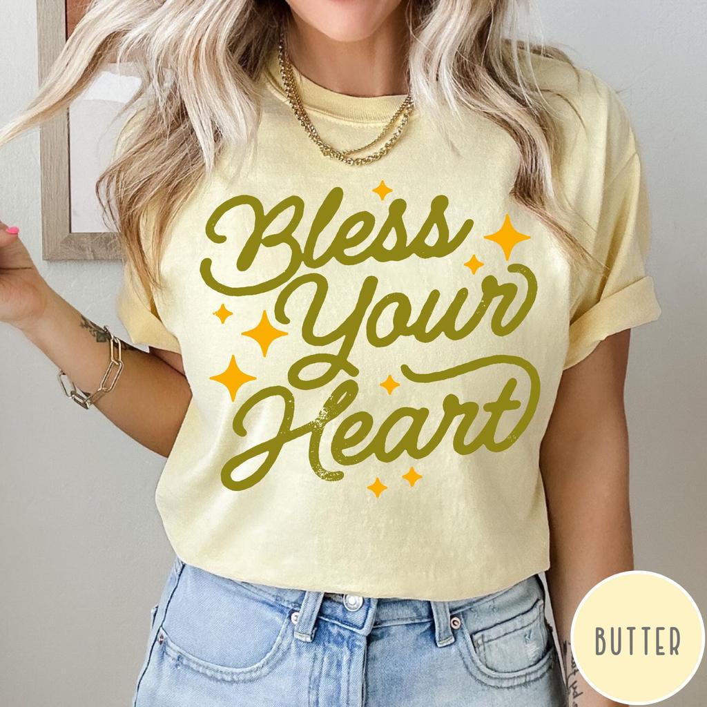 Bless Your Heart Shirt, Retro Southern Tshirt, Vintage Country Shirt, Trendy Southern Country Aesthetic Oversized Tee