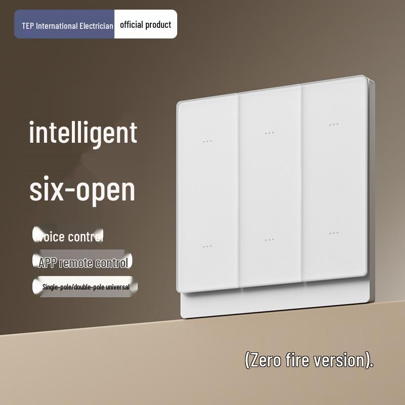 Smart Remote Home Switch Control Panel: Mijia App, Zero Fire Version